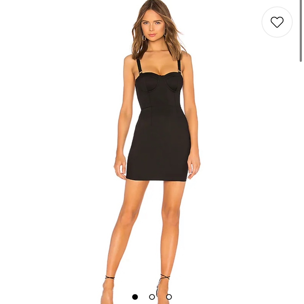 SUPERDOWN dress Savanah Square Trim Corset Dress in Black Revolve